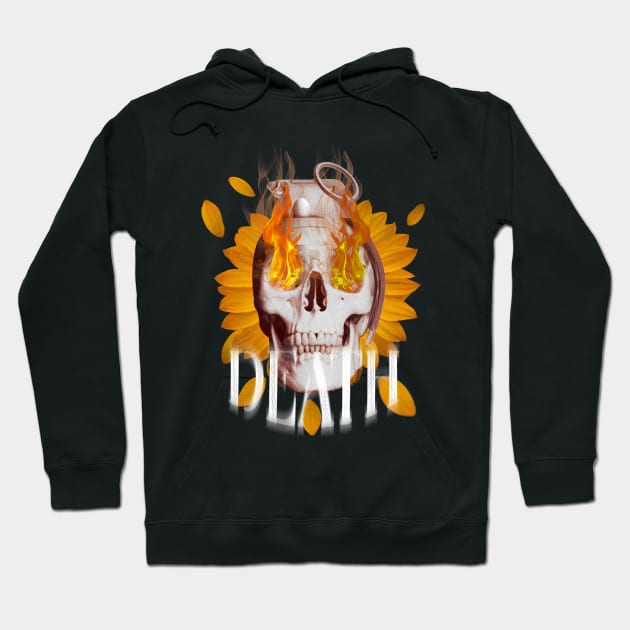 Skull grenade with burning eyes Hoodie by Street Tempo